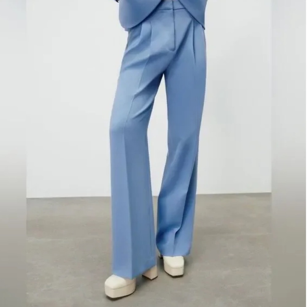 Zara Wide Leg Trousers With Darts (Matching Blazer Available)
